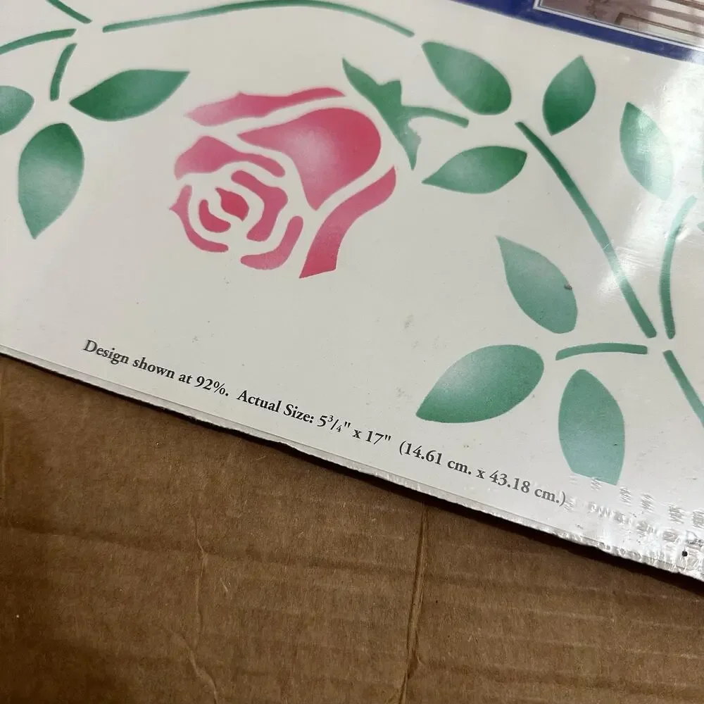 NEW Floral Rose Vine Wall Stencil Kit Decor Plaid  Stencil 26669 Victoria's Rose
